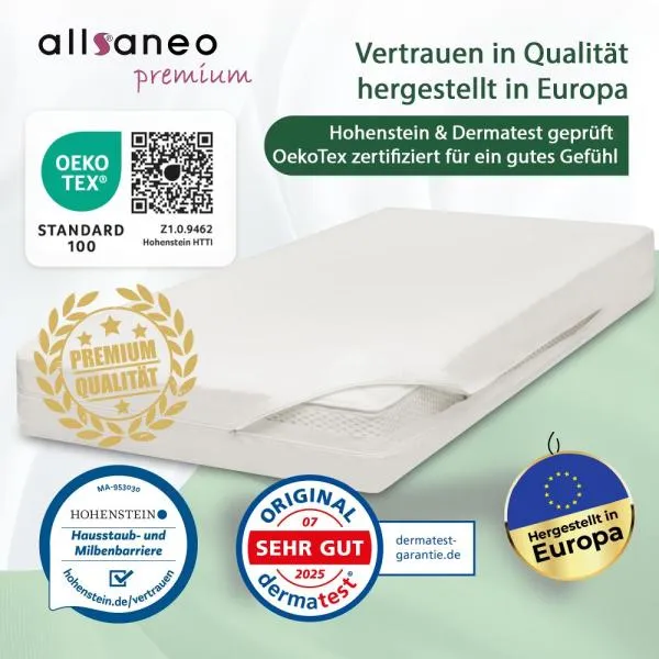 allsaneo premium Encasing Matratzenbezug 80x200x20 cm